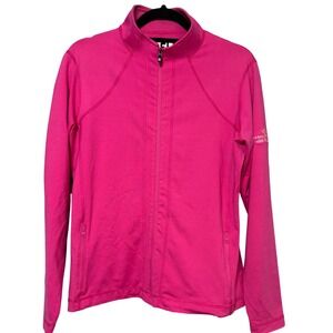 FJ FootJoy Women M Hot Pink Full Zip Golf Jacket Softshell Harbor Shores Sporty